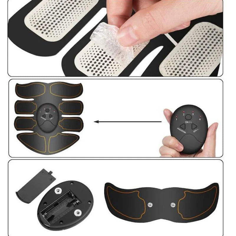 Electric Muscle Stimulator EMS Wireless Buttocks Hip Trainer Abdominal Electrical Stimulator Fitness Body Slimming Massager Electrical Stim E-stim muscle stimulation muscle stim portable and handy e stim device e-stim device device