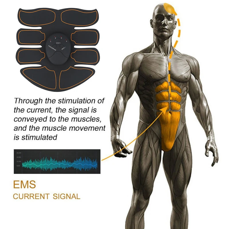 Electric Muscle Stimulator EMS Wireless Buttocks Hip Trainer Abdominal Electrical Stimulator Fitness Body Slimming Massager Electrical Stim E-stim muscle stimulation muscle stim portable and handy e stim device e-stim device muscle