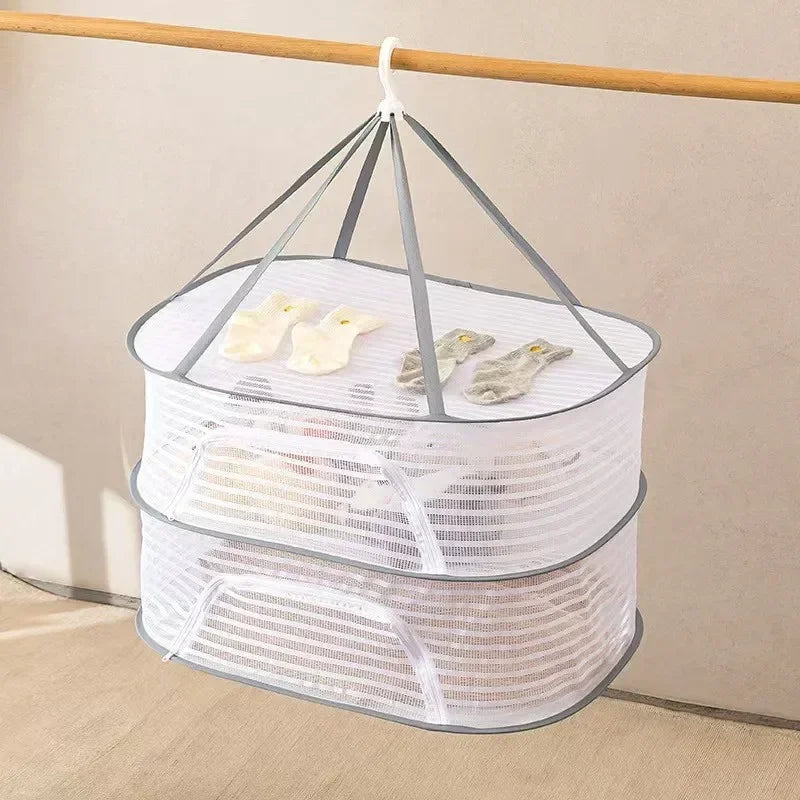 Multi-layer Foldable Sun Dry Netting Multi-functional Drying Net Drying Cage Folding Fish Net Drying Net Anti-fly net Home Drying Vegetable Net Drying Net Bag foldable drying net sun dry net portable dryer portable sundry sun drier sun dryer sun dry net multifunctional sun drier multi layer dryer drying under sun