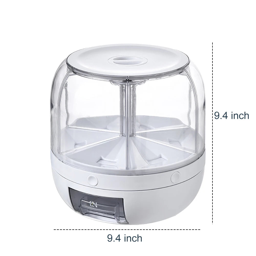 white 360 Degree Rotating Rice Dispenser Sealed Dry Cereal Grain Bucket Dispenser Moisture-proof Kitchen Food Container Storage Box Rice dispenser rice dispenser 50 lbs glass rice dispenser rice dispenser 25 lbs best rice dispenser rice dispenser storage rice storage dispenser