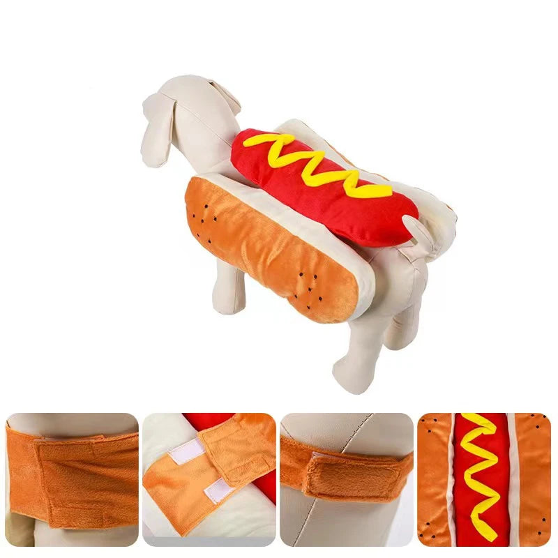 Halloween Costume Hot Dog Shaped Dachshund Sausage Adjustable Clothes Funny Warmer For Puppy Dog Cat pet Dress Up Supplies Dog clothes dog clothing big dog clothing designer dog clothes dog and clothing dog clothes for small dogs dogs in clothes clothes for dogs dog clothes near me small dog clothes clothing for dogs back view