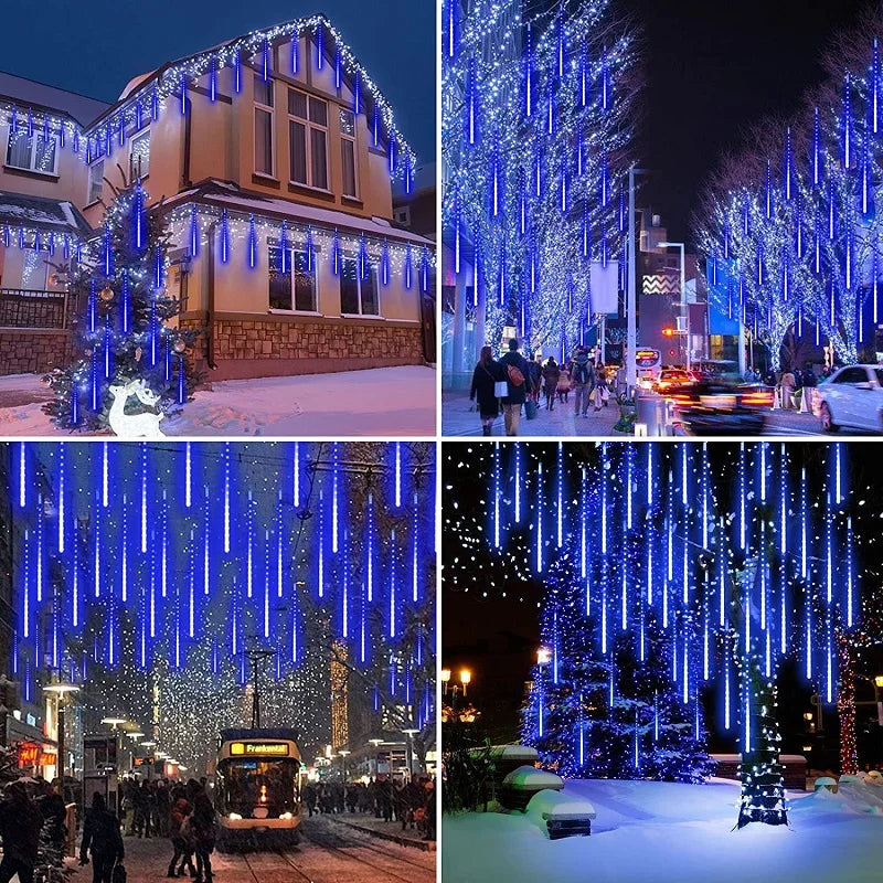 Christmas Decoration 2024 Led Lights Decorations for Outdoor Tree Garland Lighting Mood Light Garden String Party Lights Festoon