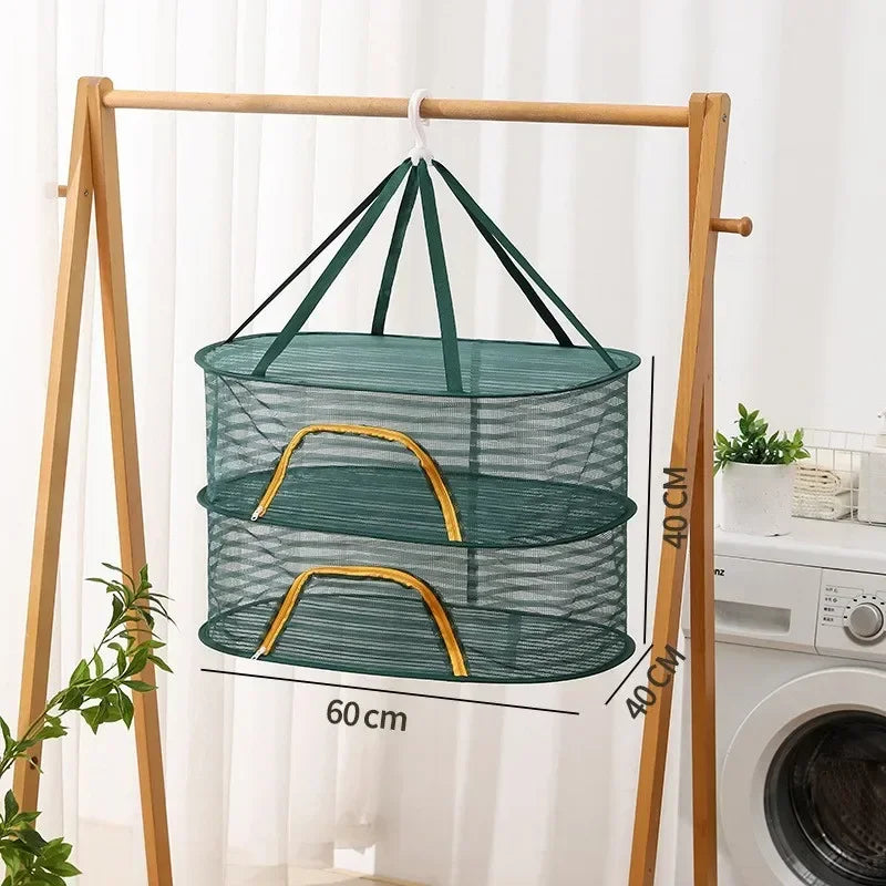 Multi-layer Foldable Sun Dry Netting Multi-functional Drying Net Drying Cage Folding Fish Net Drying Net Anti-fly net Home Drying Vegetable Net Drying Net Bag foldable drying net sun dry net portable dryer portable sundry sun drier sun dryer sun dry net multifunctional sun drier multi layer dryer 2 layer pic