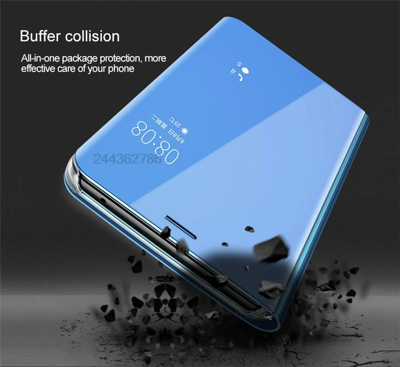 Mirror Flip Phone Case For Samsung Galaxy  S10 Plus S10E Note 10 Pro Cover