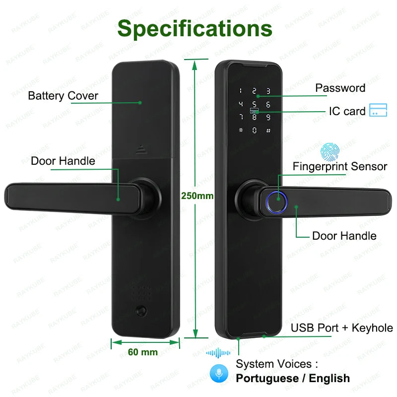 RAYKUBE Biometric Fingerprint Door Lock K7 Pro+ Smart Lock Tuya App Remote Unlocking Keyless Lock Electronic Door Lock. Biometric Fingerprint Door Lock K7 Pro+ Smart Lock Remote Unlocking Keyless Lock Electronic Door Lock&nbsp; Kwikset smart lock smart lock schlage smart lock smart locks google smart lock kwikset smart lock reset smart door locks&nbsp; yale smart lock best smart locks smart to lock best smart lock august smart lock best smart lock smart lock 