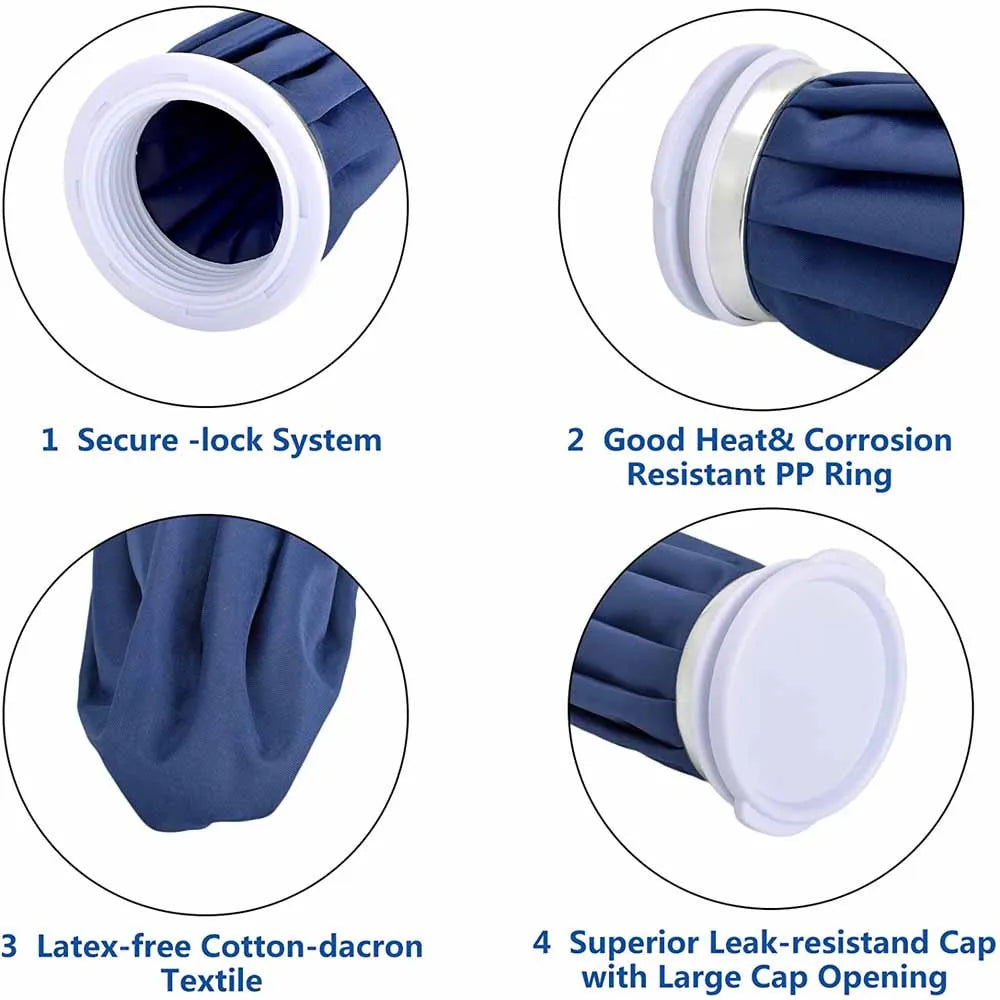 Ice Pack for Injuries Reusable, Ice Bags Hot Water Bag for Hot &amp; Cold Therapy and Pain Relief with Cover, No-Leak Elastic Breathable Ice Bag&nbsp;Rice rest ice compression elevation rest ice compression elevation rice rest ice compression and elevation after applying ice compress ice compression machine does compressed ice melt rest ice compression ice compress ice compression locking pat