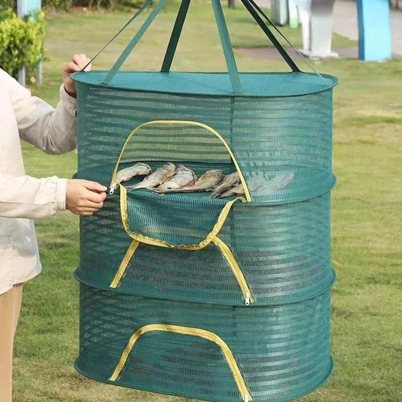 Muti-layer Foldable Sun Dry Netting Multi-functional Drying Net Drying Cage Folding Fish Net Drying Net Anti-fly net Home Drying Vegetable Net Drying Net Bag foldable drying net sun dry net portable dryer portable sundry sun drier sun dryer sun dry net multifunctional sun drier multi layer dryer fish