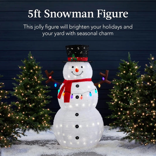 5ft Lighted Pop-Up Snowman, Large White Outdoor Christmas Holiday Decoration w/ 200 LED Lights, Hat, Scarf Outdoor christmas decorations christmas decorations outdoor chrismas outdoor decorations outdoor christmas décor outdoor christmas decoration diy outdoor christmas deorations large outdoor christmas decorations outdoor christmas decorations clearance christmas decor outdoor christmas outdoor decoration snowman 104 outside