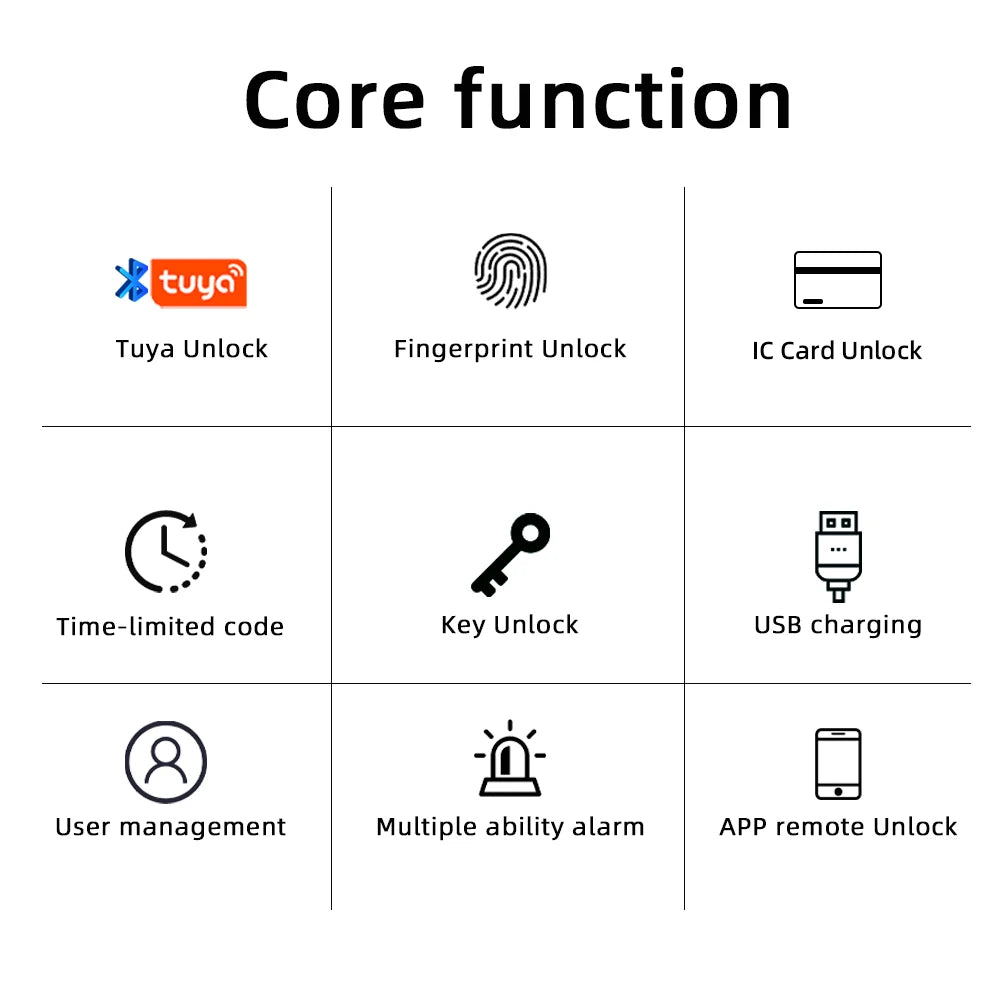 digital door lock digital lock digital locks digital door locks digital lock digital front door lock best digital door locks fingerprint door lock digital electronic lock with password key IC card smartlife tuya app unlock&nbsp;core function