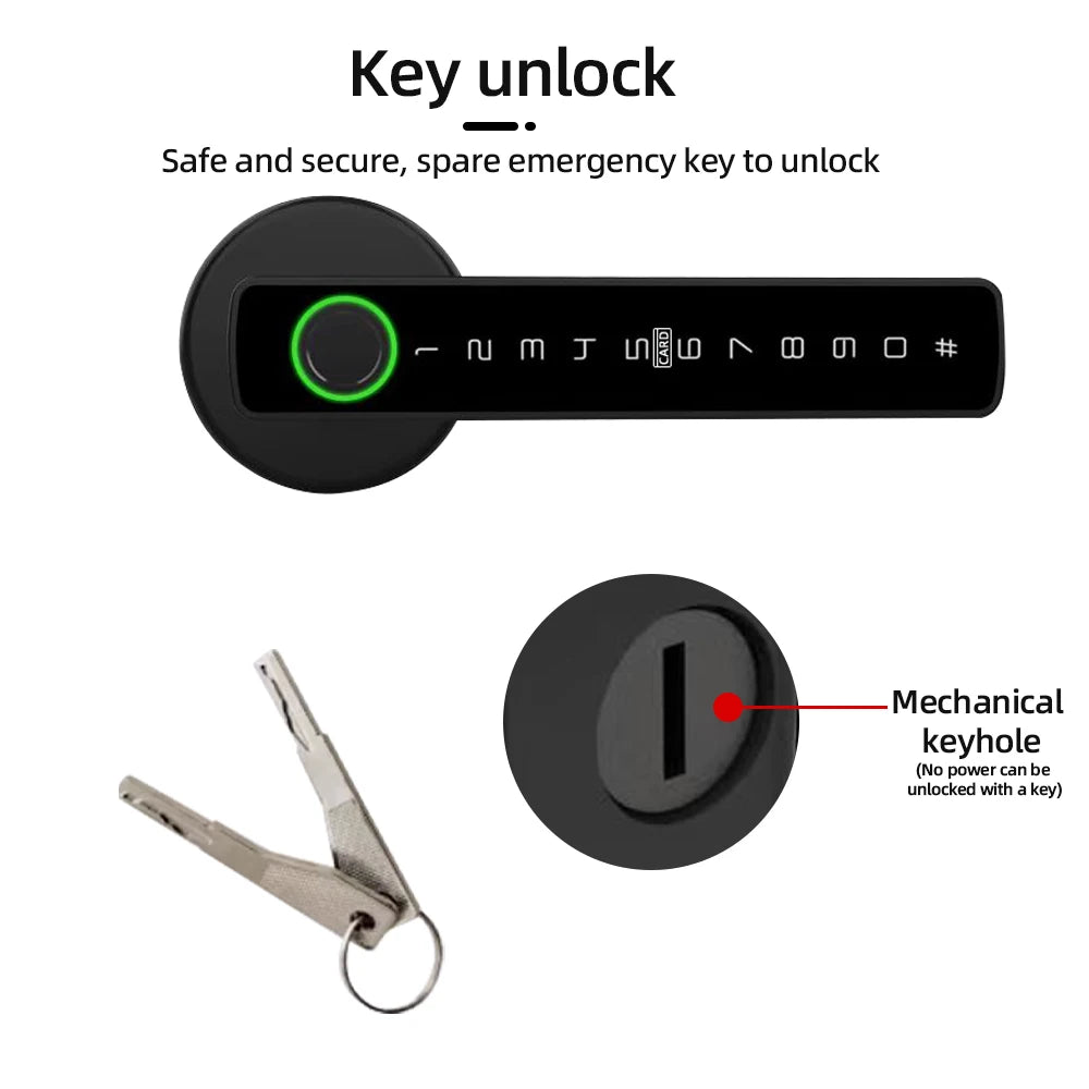 digital door lock digital lock digital locks digital door locks digital lock digital front door lock best digital door locks fingerprint door lock digital electronic lock with password key IC card smartlife tuya app unlock&nbsp; key unlock 