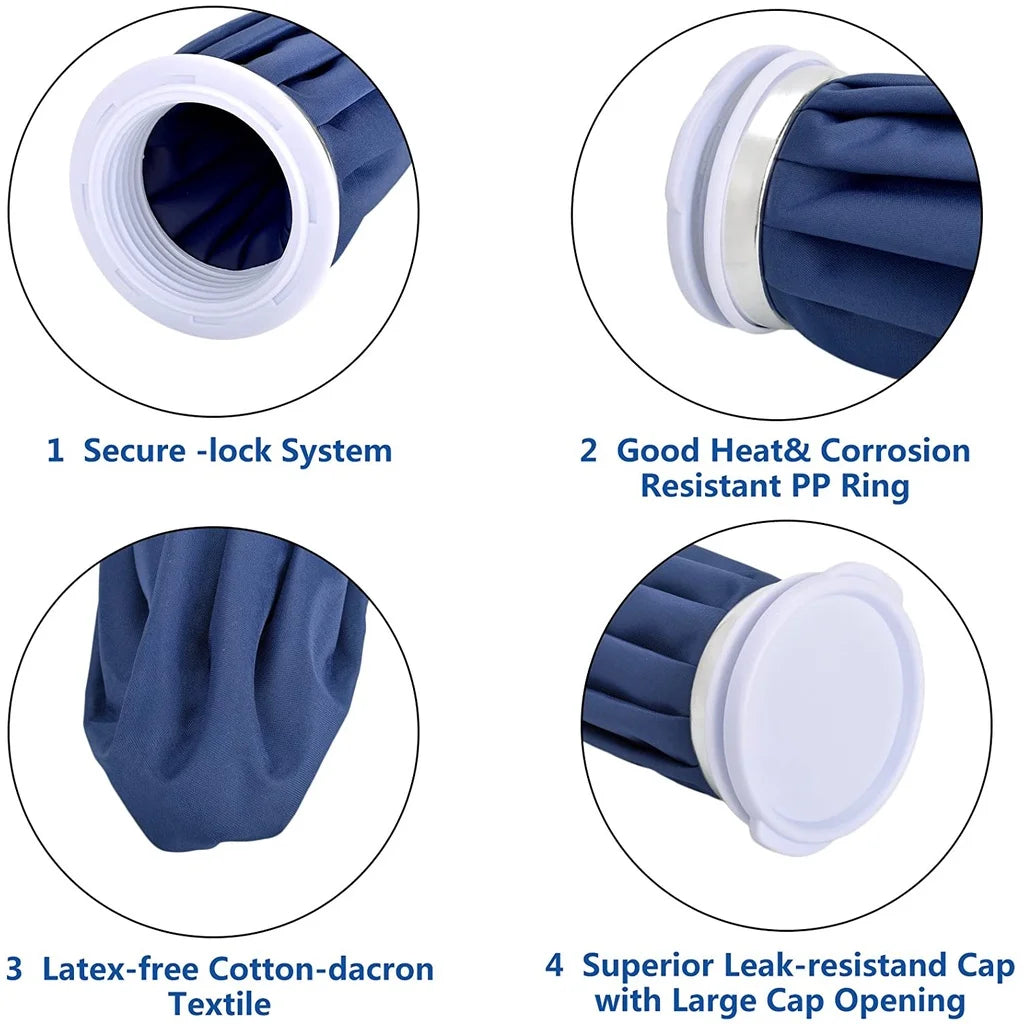 Ice Pack for Injuries Reusable, Ice Bags Hot Water Bag for Hot &amp; Cold Therapy and Pain Relief with Cover, No-Leak Elastic Breathable Ice Bag&nbsp;Rice rest ice compression elevation rest ice compression elevation rice rest ice compression and elevation after applying ice compress ice compression machine does compressed ice melt rest ice compression ice compress ice compression secure lock