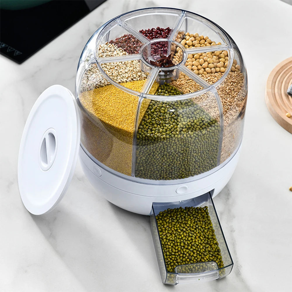 storage use 360 Degree Rotating Rice Dispenser Sealed Dry Cereal Grain Bucket Dispenser Moisture-proof Kitchen Food Container Storage Box Rice dispenser rice dispenser 50 lbs glass rice dispenser rice dispenser 25 lbs best rice dispenser rice dispenser storage rice storage dispenser