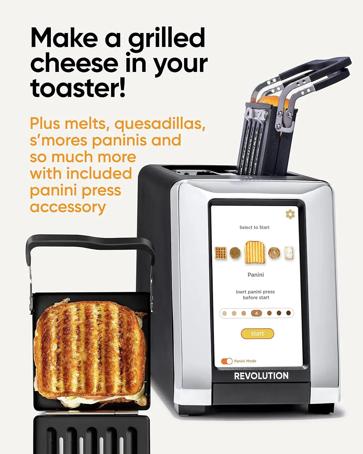 R180B High-Speed Touchscreen Toaster, 2-Slice Smart Toaster with Patented InstaGLO Technology & Revolution