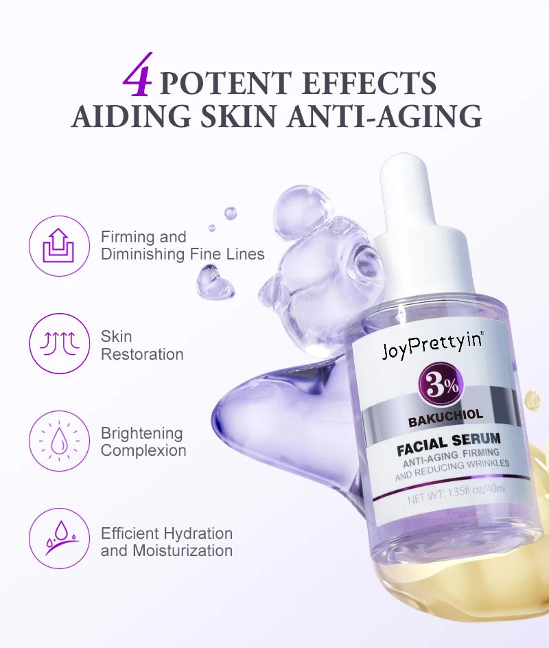 Retinol Wrinkle Face Serum Collagen Hyaluronic Acid Forehead Fine Lines Lifting Anti-Aging Glowing Serum Facial Skin Care 40ml