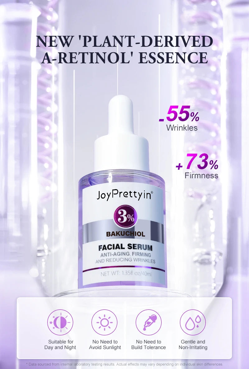 Retinol Wrinkle Face Serum Collagen Hyaluronic Acid Forehead Fine Lines Lifting Anti-Aging Glowing Serum Facial Skin Care 40ml