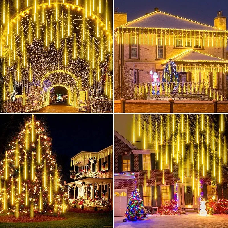 Christmas Decoration 2024 Led Lights Decorations for Outdoor Tree Garland Lighting Mood Light Garden String Party Lights Festoon