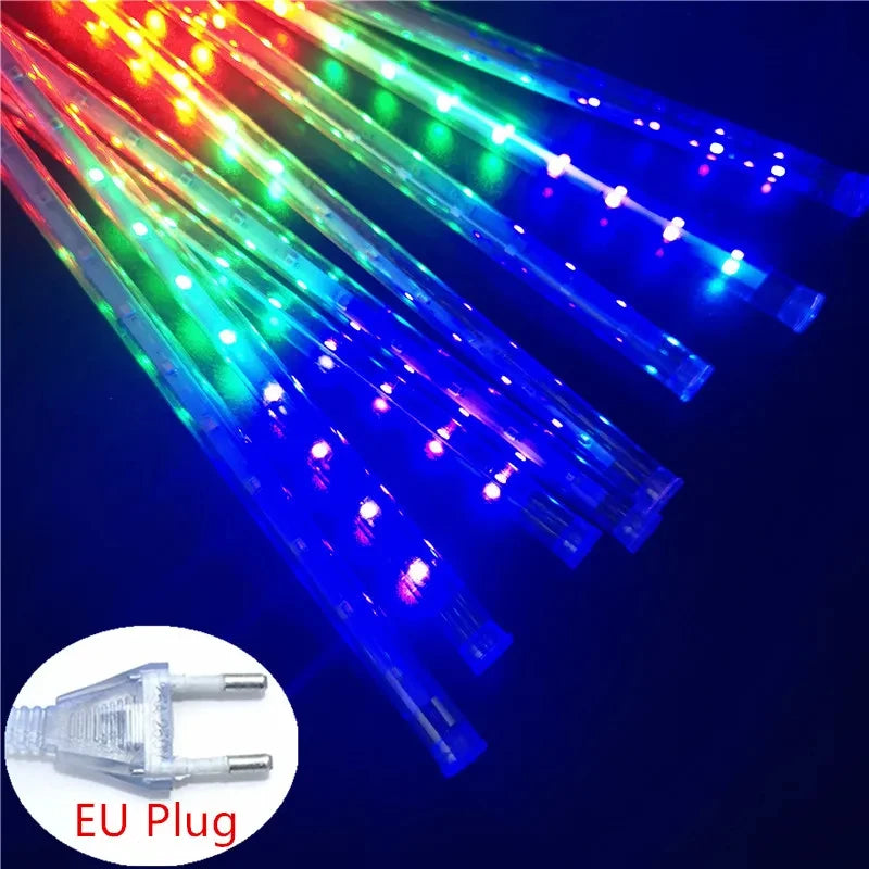 Christmas Decoration 2024 Led Lights Decorations for Outdoor Tree Garland Lighting Mood Light Garden String Party Lights Festoon