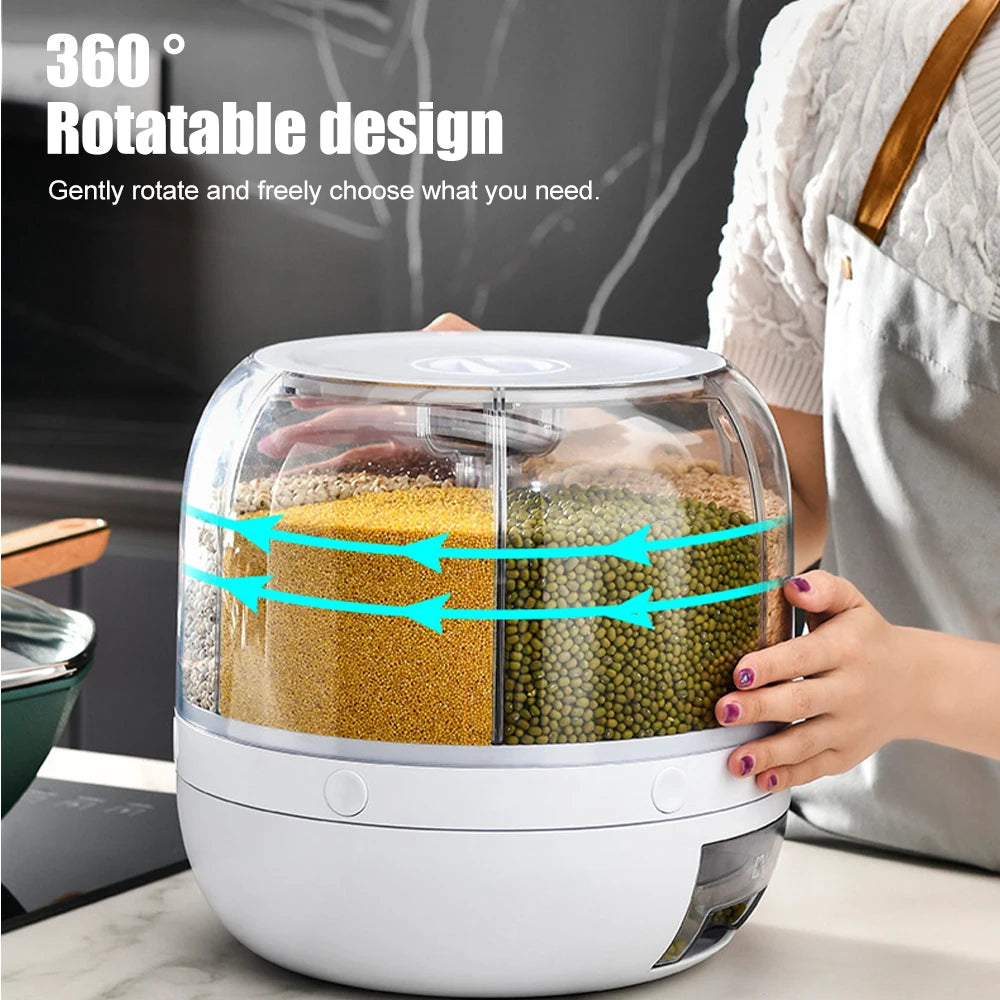 grain rotating 360 Degree Rotating Rice Dispenser Sealed Dry Cereal Grain Bucket Dispenser Moisture-proof Kitchen Food Container Storage Box Rice dispenser rice dispenser 50 lbs glass rice dispenser rice dispenser 25 lbs best rice dispenser rice dispenser storage rice storage dispenser